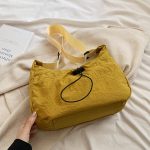 Women Fashion Casual Drawstring Canvas Shoulder Bag - Image 7