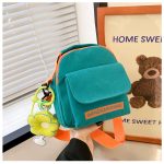 Wholesale Street Fashion Simple Contrast Canvas Crossbody Bag - Image 7