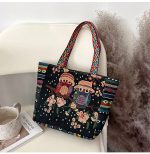 Wholesale Women Fashion Ethnic Embroidered Canvas Tote Bag - Image 7