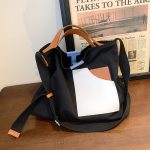 Wholesale Women Fashion Design Paneled Canvas Tote Bag - Image 11
