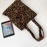Wholesale Women Fashion Corduroy Leopard Print Large Capacity Canvas Tote Bag - Image 7