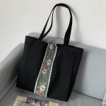 Wholesale Women Fashion Floral Embroidered Large Capacity Canvas Tote Bag - Image 6