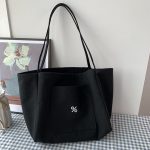 Wholesale Women Simple Large Capacity Solid Color Canvas Tote Bag - Image 7