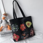 Wholesale Women Fashion Cartoon Painting Large Capacity Canvas Tote Bag - Image 7