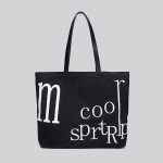 Wholesale Simple Large-Capacity Letter-Print Canvas Tote Bag - Image 4