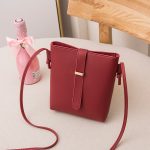 Wholesale Women Fashionable Simple Solid Color Square Zipper Mini Single Shoulder Crossbody Bucket Bag - Image 7