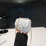 Women Fashion Casual Solid Color Chain Portable Mini Small Square Crossbody Bag - Image 7
