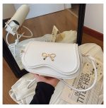 Wholesale Women Fashion Casual Solid Color Bowknot Buckle Crossbody Bag - Image 7