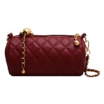Wholesale Women Fashion Casual Solid Color Rhomboid Cylinder Chain Crossbody Bag - Image 7