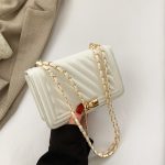 Wholesale Women Pu Leather Qulited Square Mini Fashion Chain Crossbody Bag - Image 7