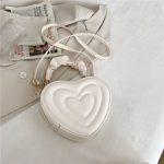 Wholesale Women Fashion Solid Color Heart-Shaped Zipper Mini Handle Crossbody Bag - Image 7