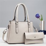 Wholesale Women Casual Solid Color Large Capacity Handbag Bag Set - Image 6
