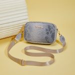 Wholesale Women Fashion Casual Snake-Print Small Square Crossbody Bag