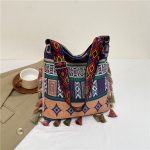 Wholesale Women Fashion Boho Printed Large Capacity Tassel Crossbody Bag - Image 7