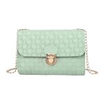 Wholesale Women Fashion Embossed Flap Lock Square Chain Crossbody Bag - Image 7