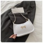Women Fashion Solid Color Printed Bowknot Crossbody Bag - Image 7