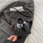 Women Fashion Cute Solid Color Bowknot Crossbody Bag - Image 2