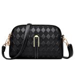 Vintage Women Double Zipper Crossbody Bag - Image 7