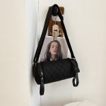 Women Fashion Solid Color Rhomboid Cylindrical Crossbody Bag - Image 7