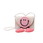 Wholesale Summer Smiley Creative Straw Bag Crossbody Bag - Image 6