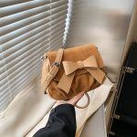 Wholesale Women Fashion Elegant Solid Color Pleated Bowknot Crossbody Bag - Image 7