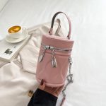Wholesale Women Fashion Casual Solid Color Cylinder Bucket Chain Crossbody Bag - Image 7