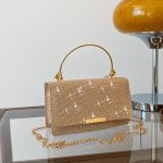 Summer Women Fashion Thin Flash Flap Square Chain Crossbody Bag - Image 7