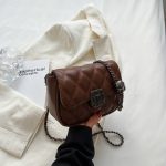 Wholesale Women Casual Simple Solid Color Embroidery Chain Crossbody Bag - Image 6