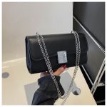 Women Fashion Simple Solid Color Rectangle Chain Crossbody Bag - Image 7