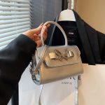 Wholesale Women Fashion Solid Color Butterfly Buckle Square Crossbody Bag - Image 7