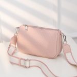 Wholesale Women Fashion Casual Solid Color Rectangle Wide Strap Crossbody Bag - Image 6