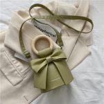 Women Fashion Solid Color Bow PU Crossbody Bag - Image 7