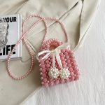 Wholesale Women Fashion Cute Small Handmade Pearl Square Crossbody Bag - Image 7