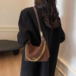 Wholesale Women Fashion Solid Color Suede Square Crossbody Bag - Image 7