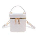 Wholesale Women Fashion Mini Cylinder Jelly Color Zipper Crossbody Bag - Image 7
