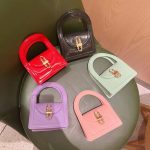 Women Fashion Solid Color Square Mini Chain Handle Crossbody Bag - Image 7