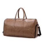 Wholesale Men Leisure Sports Business Vintage Large Capacity PU Duffle Bag - Image 6