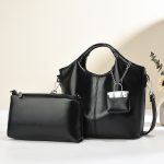 Wholesale Women Fashion Casual Solid Color Cowhide Pattern Large Capacity Handbag - Image 2