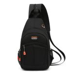 Wholesale Casual Color Blocking Men Women Zipper Outdoor Travel Chest Bag Backpack - Image 6