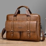 Wholesale Men'S Fashion Casual Retro Large Capacity Shoulder Crossbody Handbag Business Briefcases Bags