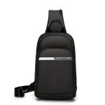 Wholesale Men'S Fashion Casual Single Shoulder Large Capacity Anti-Splashing Usb Charging Port Chest Bag - Image 4