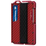 Wholesale Men'S Fashion Casual Carbon Fiber Metal Anti-Magnetic Automatic Shot Card Wallet