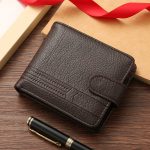 Men'S Fashion Solid Color Pu Leather Short Zipper Buckle Wallet - Image 7
