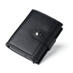 Men Fashion Casual Solid Color Three-Fold Automatic Pumple Card Multi-Card Wallet - Image 7