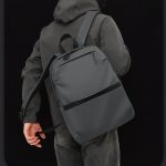 Simple Solid Color Men Large Capacity Casual Backpack - Image 7