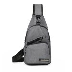 Men Casual Commuter Zipper Oxford Chest Bag - Image 7