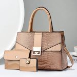 Women Casual Bag Stone Pattern Handbag Three-Piece Set - Image 5