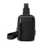 Men Casual Sports Commuter Solid Color Waist Chest Mini Bag - Image 7