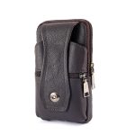 Genuine Leather Multifunctional Belt Mobile Phone Waist Bag - Image 7