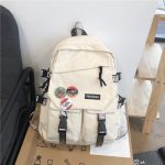 Wholesale Neutral Casual Design Solid Color Canvas Large Capacity Backpack - Image 6